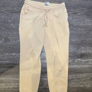 H&M tan and cream sweatpants